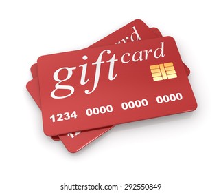 Gift Card, Isolated On White.