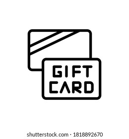 Gift card, present icon. Simple line, outline illustration elements of present icons for ui and ux, website or mobile application