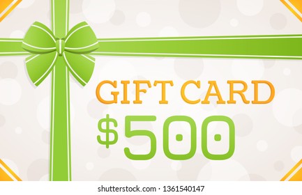 Gift Card, gift voucher - 500 dollars