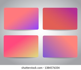 Gift cards or discount cards or credit cards set with pink gradient background. Beauty shop, clothes shop, cosmetics store, spa and hair salon discount voucher, coupon or gift cards design - Powered by Shutterstock