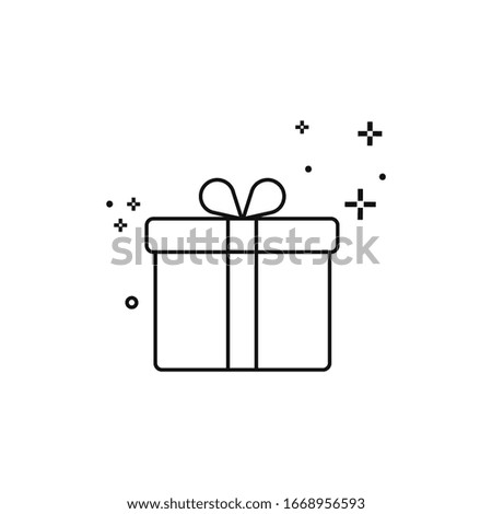 Gift flat icon. Present flat icon