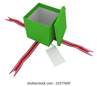 Gift Package, 3d rendering, isolated