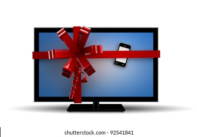 A Gift With A Tv And A Phone