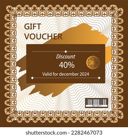 Gift voucher with abstract pattern on background

 - Powered by Shutterstock