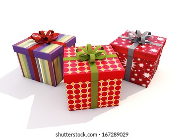 Gifts with ribbons on a light background - Powered by Shutterstock