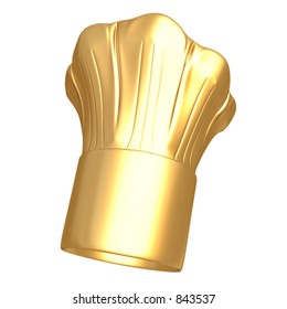 gold chef hat