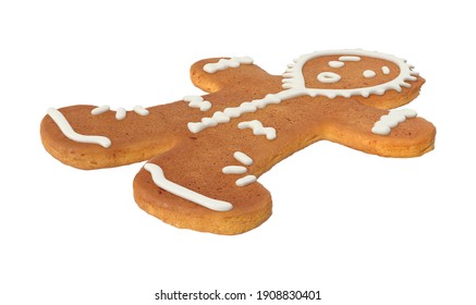 Gingerbread Man 3D Illustration On White Background