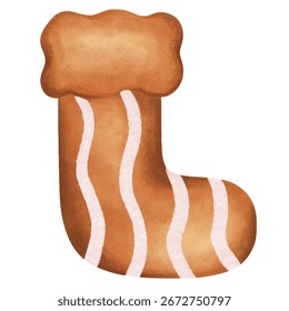 Gingetbread Elements Chrismas Illustration Drawing