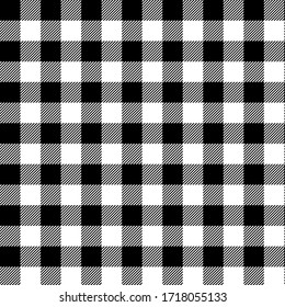 Gingham Black And White Pattern Background