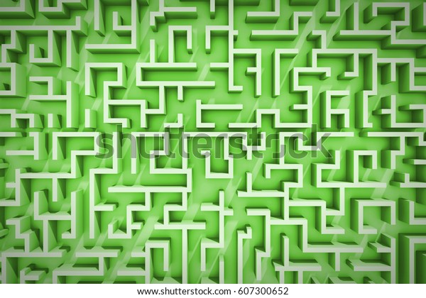 Ginormous Green Maze Structure Path Maze Stock Illustration 607300652 ...