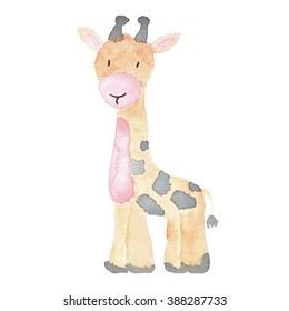 Giraffe Animal Watercolor Illustration