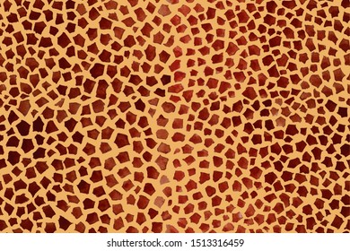 Giraffe Skin Seamless Wattercolor Wild Safari Fation Pattern