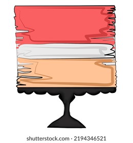 Girl Birthday Cake Illustration Clip Art Stock Illustration 2194346521