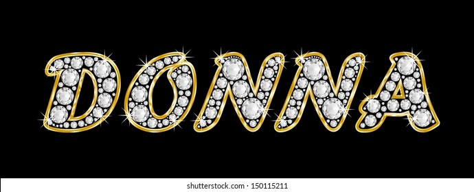 Donna Name Graphic Images, Stock Photos & Vectors | Shutterstock