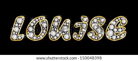 Girl Female Name LOUISE Made Shiny Stock Illustration 150048398 - Shutterstock