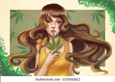 Woman Cannabis Field Images Stock Photos Vectors Shutterstock