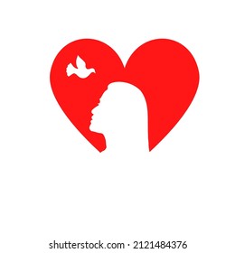 Girl In Love Silhouette Girl In Love Silhouette As An Illustration Graphic About A Girl Falling In Love. Good For Content Creator With Niche Of Date, Love, Valentine Day, Relationship. 