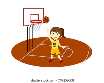 Girl Playing Basketball Images Stock Photos Vectors Shutterstock