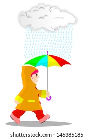 Girl Raincoat Stock Illustration 146385185 | Shutterstock