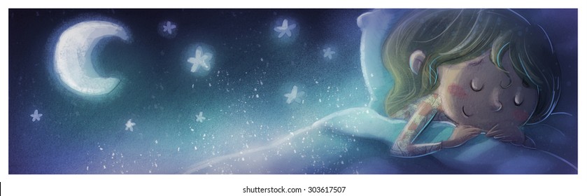 girl sleeping in bed - Powered by Shutterstock