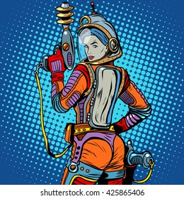 Girl Space Marine Science Fiction Retro