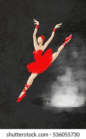 Girl Ware Red Ballet Dress Stand Stock Illustration 536055730 ...