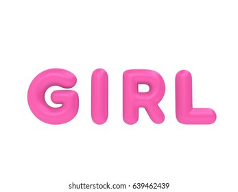 Girl Word 3d Rendering Stock Illustration 639462439 | Shutterstock