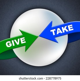 Give Take Arrows Representing Taking Deliver And Present