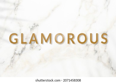 Glamorous Text In Luxury Metallic Gold Font