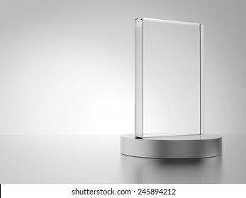 Glass Award Isolated On White Background