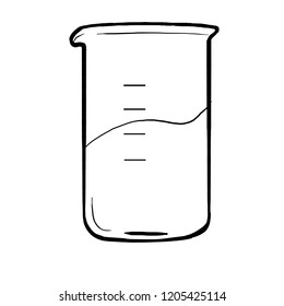 Transparent Glass Beaker Stock Illustration 1205243170