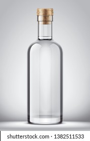 Glass bottle mockup. 3d rendering