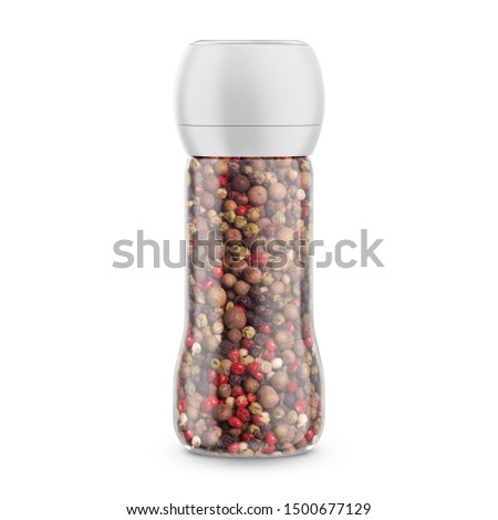 Glass bottles set. 3D rendering