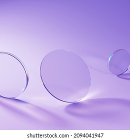 glass   caustics object  3d render abstract background 