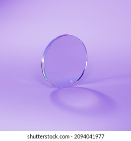glass and caustics object, 3d render abstract background.