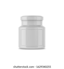 Glass Chocolate Spread Jar Mockup 3d Stock Illustration 1629340255