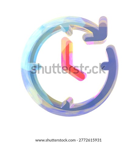 Glass clock support 3d rendering for nonstop customer service helpdesk assistance availability contact center and business support visuals