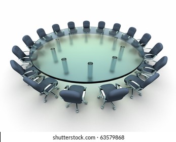 Glass Conference Table This 3d Render Stock Illustration 63579868 ...