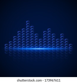 Glass Equalizer on dark background