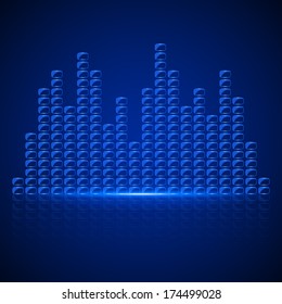 Glass Equalizer on dark background