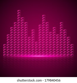 Glass Equalizer on dark background
