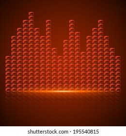 Glass Equalizer on dark background