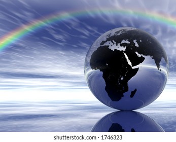 Glass Globe And Rainbow