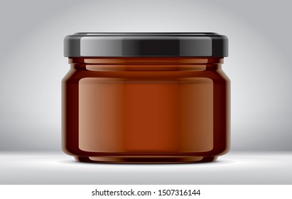 Download Glass Jar Mockup On Background 3d Stock Illustration 1507316144 PSD Mockup Templates