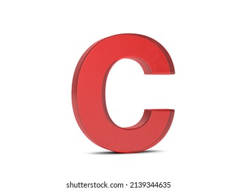 Glass Letter C On White Background Stock Illustration 2139344635 ...