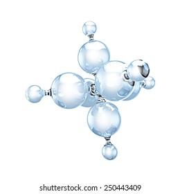 Glass Molecule On White