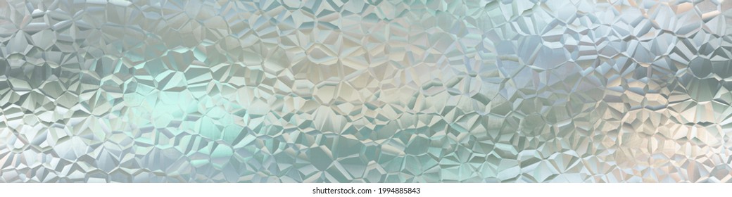 Glass seamless texture with pattern for window, long texture, 3d illustration