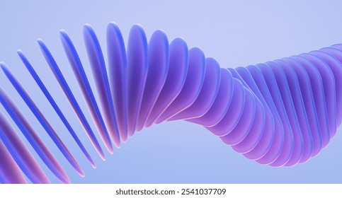 Glass shapes dynamic background. 3d rendering.