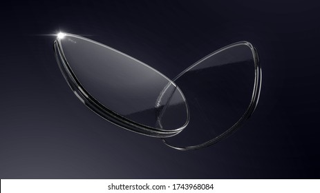 Glasses Lenses Contact Lenses 3D Illustration