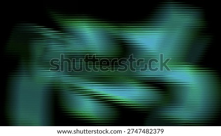 Glassy background with abstract pattern in green and blue creating a glossy effect